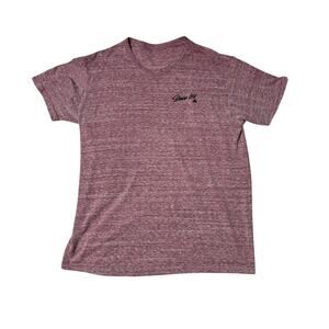 Active “Since 89” Embroidered Tee Red & White Textured Streetwear Small